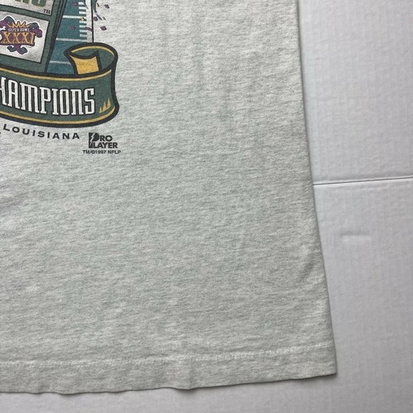 Vintage 90’s Super Bowl XXXI T Shirt by Pro Player 1997 NFL Single Stitched - Picture 5 of 9